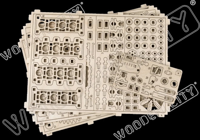 Wooden 3D Puzzle V8 Engine