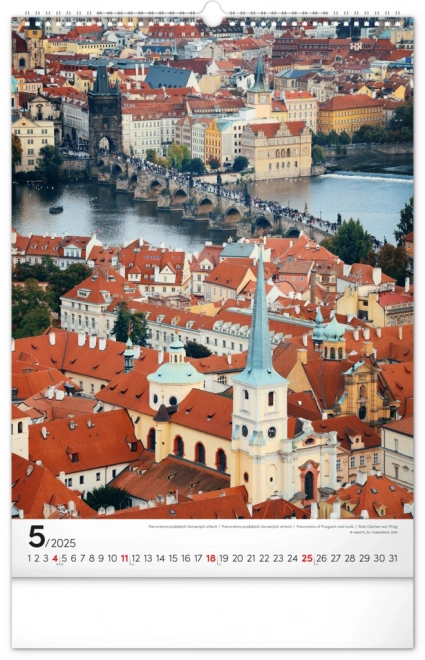 Wall Calendar Prague 2025