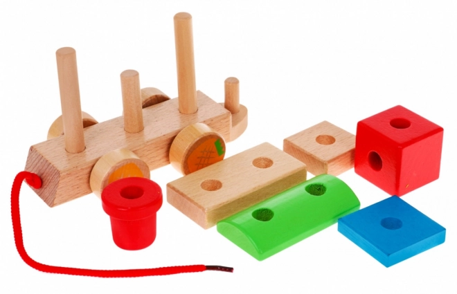 Wooden Train with Shape Sorters for Kids 3+