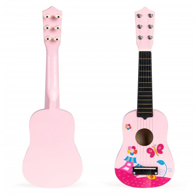 Children's Pink Guitar with Metal Strings