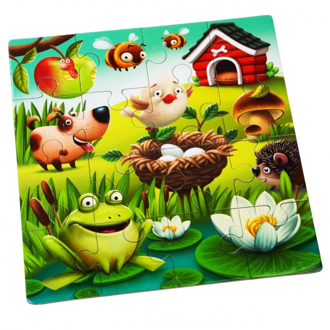 Puzzlika Favorite Animals 3 in 1 Puzzle Set