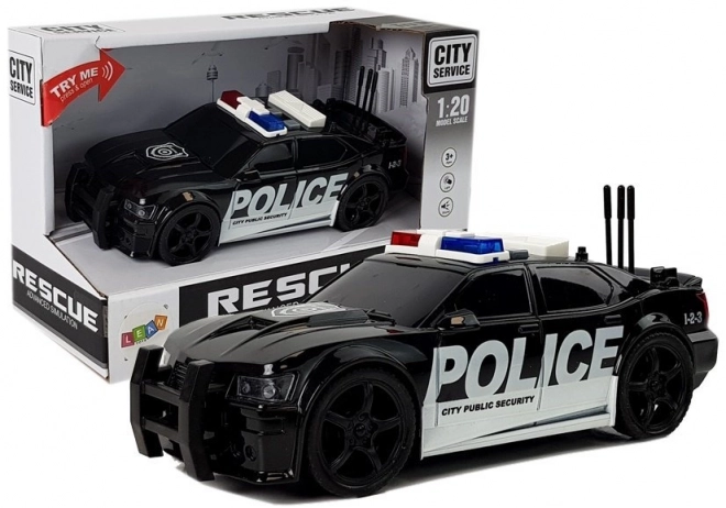 Police Car with Pullback Action, Lights and Sounds 1:20 Scale