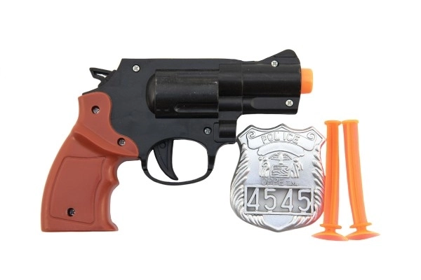 Police Toy Gun with Badge and Suction Cups