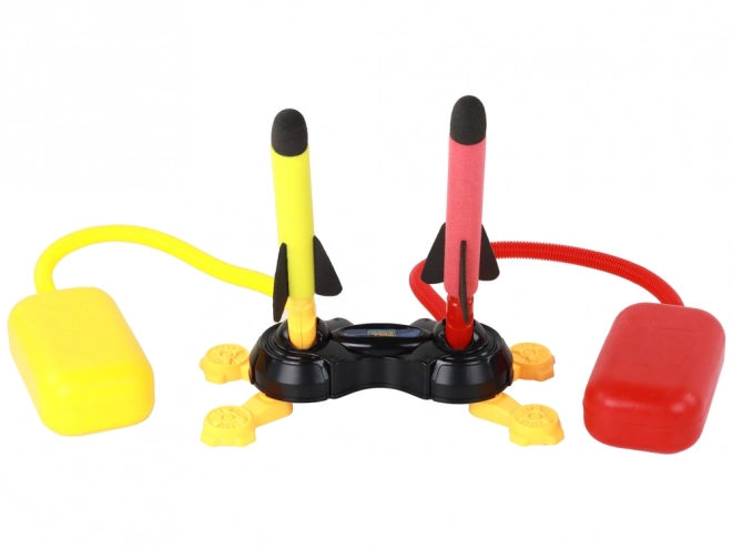 Foam Rocket Launcher with Pump - Yellow and Red