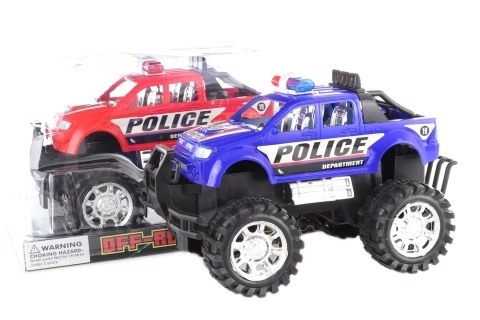 Police Jeep with Friction Powered Wheels