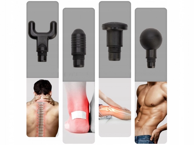 Wireless Massage Gun with 4 Heads