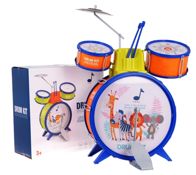 Colorful Safari Drum Set for Kids