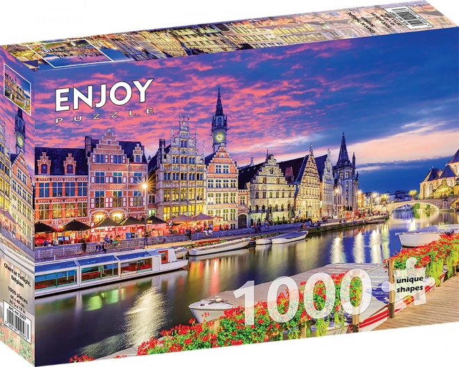 Enjoy Puzzle Gent at Dusk, Belgium 1000 Pieces