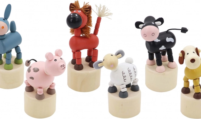 Animale di legno a pressione Fattoria
