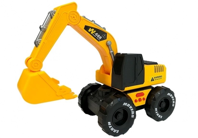 Friction Powered Excavator with Sounds and Lights