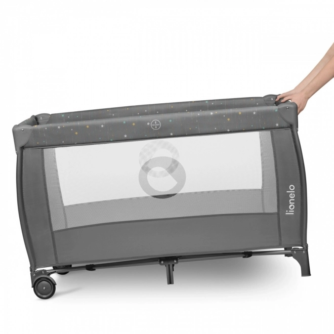 Travel Cot Lionelo Stefi Plus Gray Multicolor