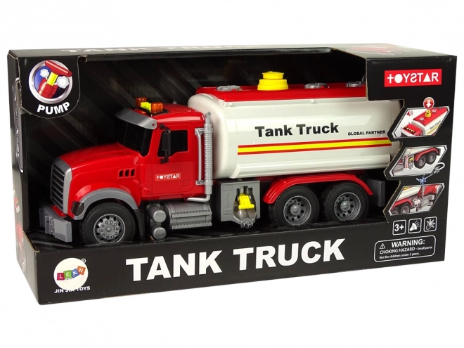 White Tanker Truck with Sound and Light Effects