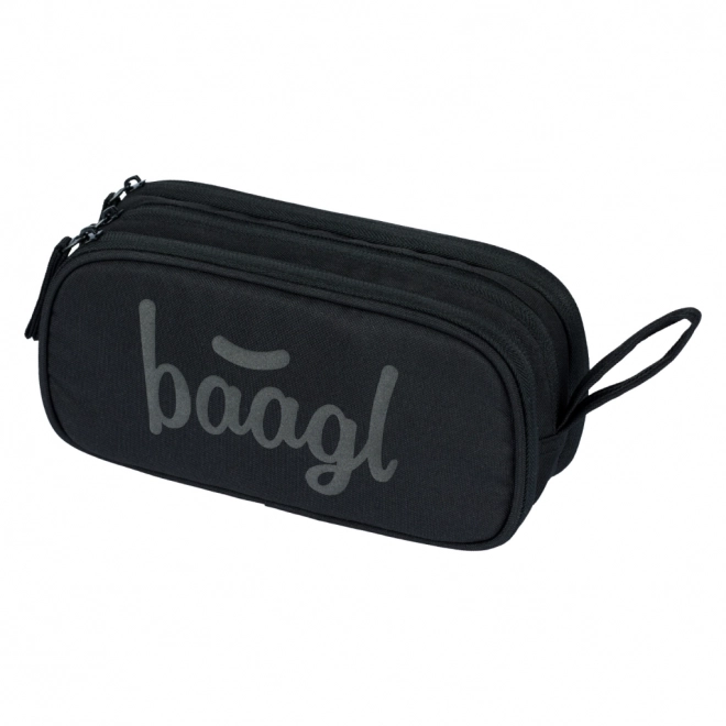 baagl set nero con tre articoli: zaino, astuccio e sacca