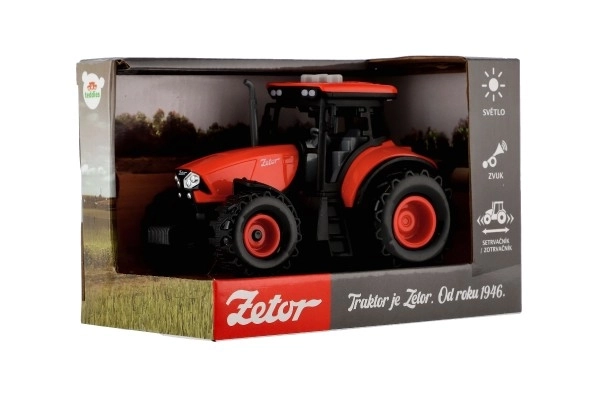 Plastic Zetor Tractor with Light and Sound 9x14cm