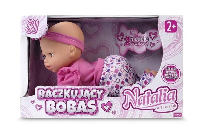 Krabbelnde Babypuppe Natalia 32 cm Rosa