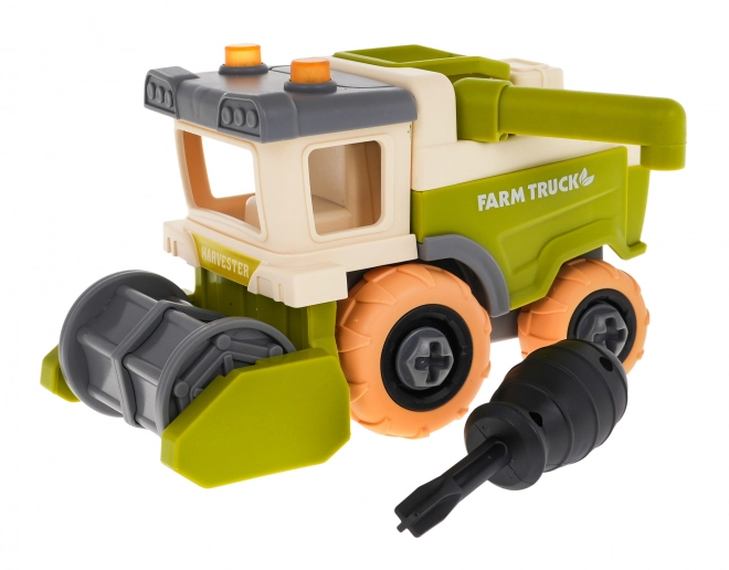 Buildable Toy Farm Harvester Set for Kids