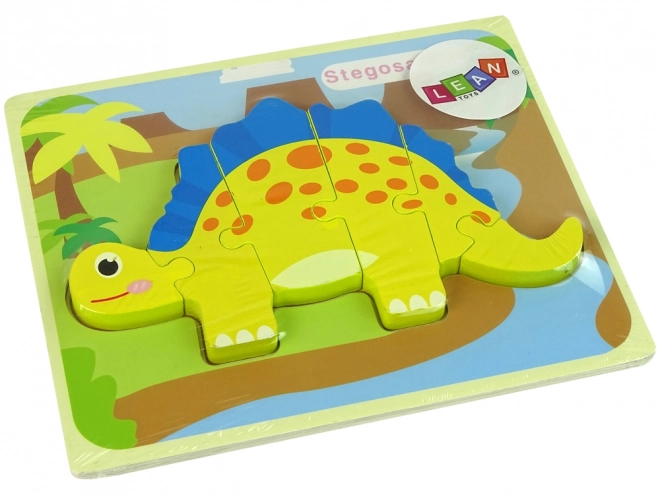 Wooden Dinosaur Puzzle Set - Stegosaurus & Oviraptor