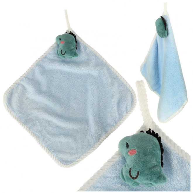 Children's Hand Towel with Blue Dinosaur