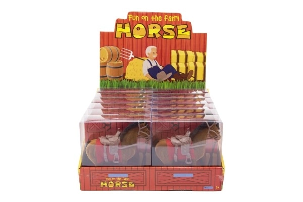 Plastic Horse with Saddle Toy