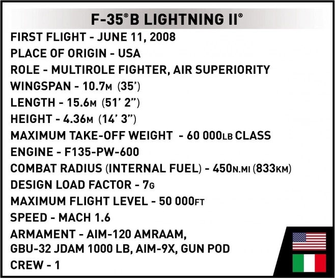 F-35B Lightning II Construction Blocks Set