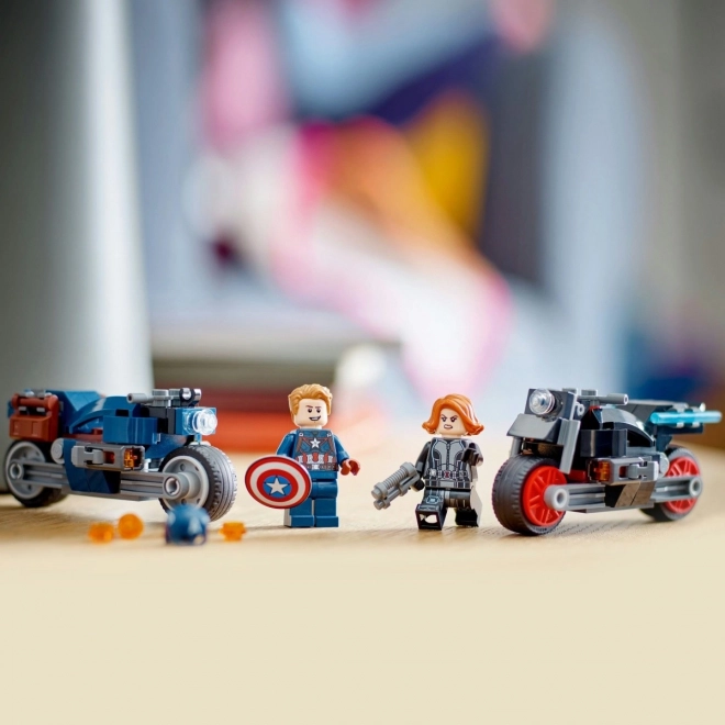 Lego Marvel Black Widow and Captain America Motorcycles