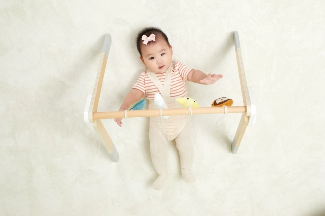 Wooden Baby Gym With Toys