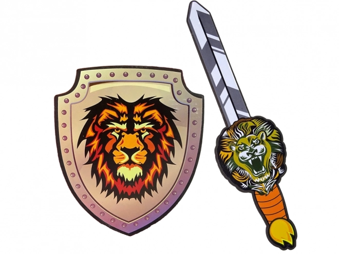 Knight Set Foam Sword and Shield with Lion Design