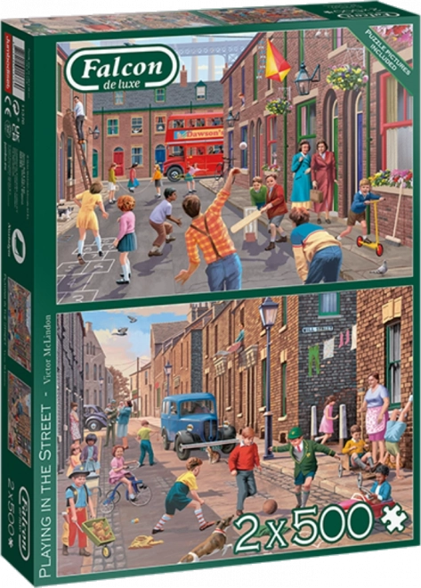 Falcon Street Games Puzzle Set 2x500 pieces