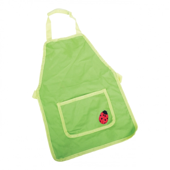 Garden Apron Green with Ladybug