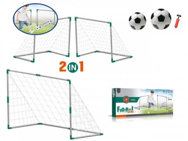 Football Set with Dual-Function Goalposts