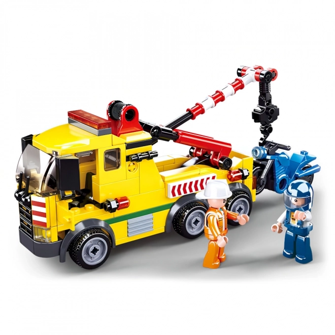 Tow Truck with Motorcycle Set by Sluban