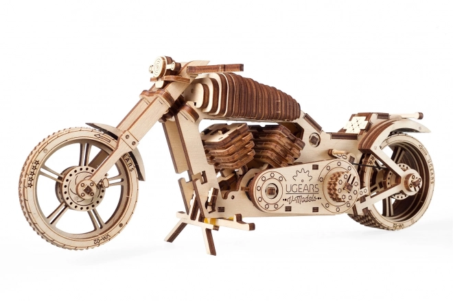 Ugears 3D Wooden Mechanical Puzzle Motorcycle Chopper