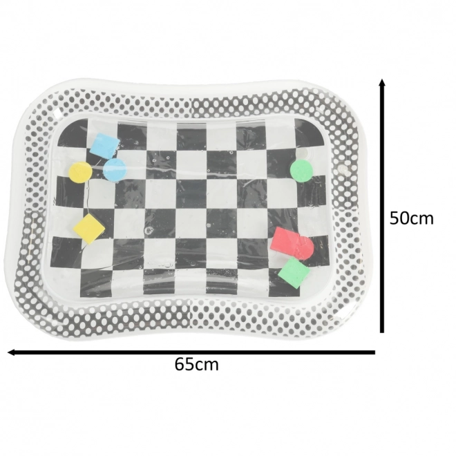 Sensory Inflatable Water Mat for Babies with Chessboard Pattern