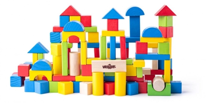 Wooden Blocks Set in Bucket