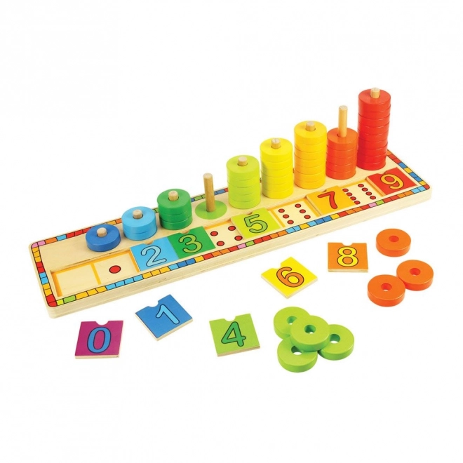 Number Stacking Board by Bigjigs Toys