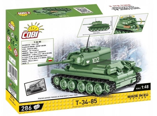 T-34-85 Soviet Medium Tank Model Set by COBI