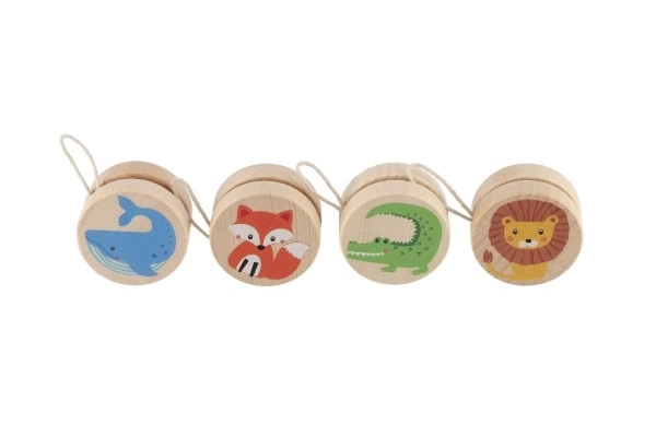 Wooden Yo-Yo with Animal Designs