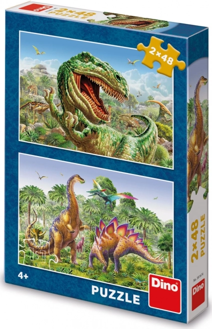 Dinosaur Battle Puzzle Set