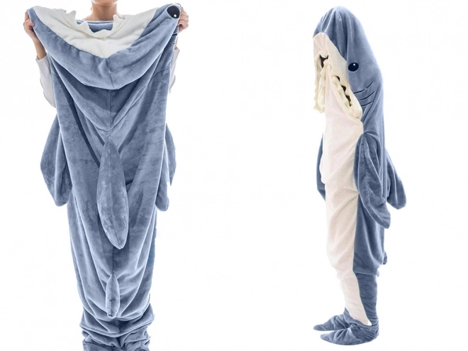 Shark Blanket Pajama Costume Fleece Hoodie