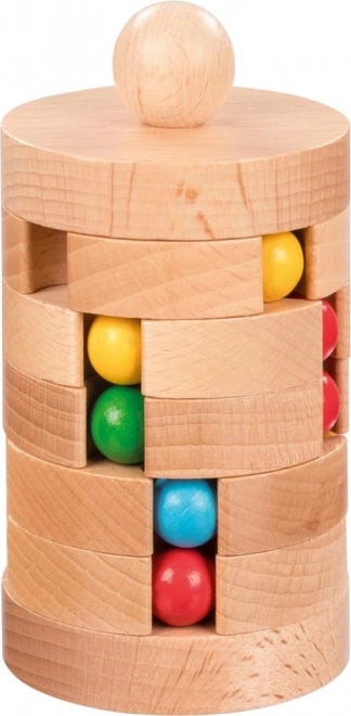 Goki Wooden Puzzle Marble Tower