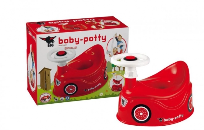 Potty with Steering Wheel Red