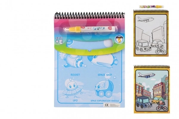 Magic Water Painting Book with Pencil Transport