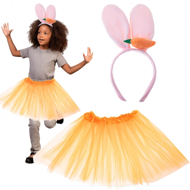 Costume Bunny Set with Tutu Skirt and Headband