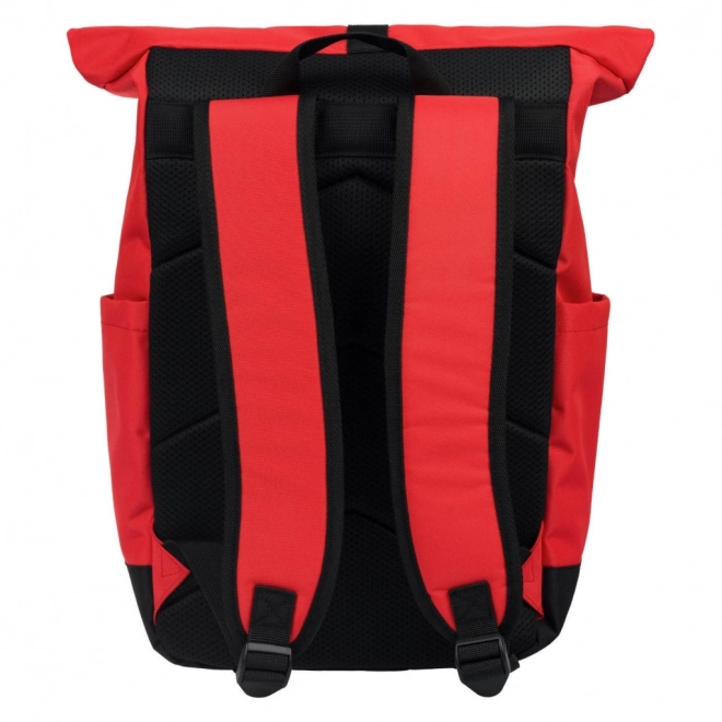 Baagl roll-top backpack Teribear red