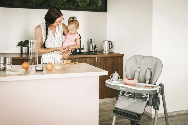 Children's Highchair Monti Diamond Grey