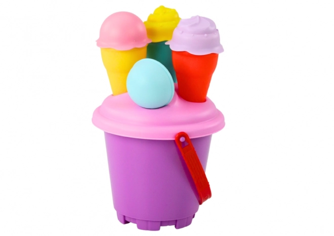 Pink Sand Playset with Bucket and Ice Cream Molds