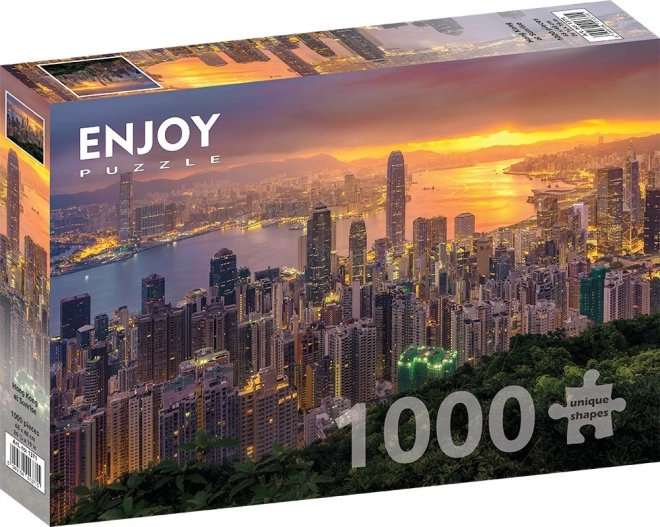 Enjoy jigsaw puzzle Hong Kong at dawn 1000 pieces