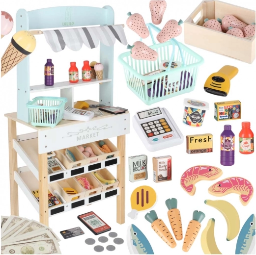 Struttura in legno stabile con 6 ripiani