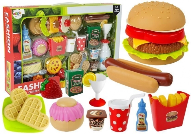 Burger Playset with Food Items