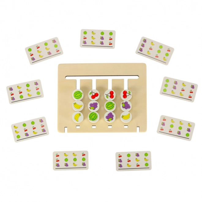 Wooden Educational Toy Match Colors and Fruits Montessori